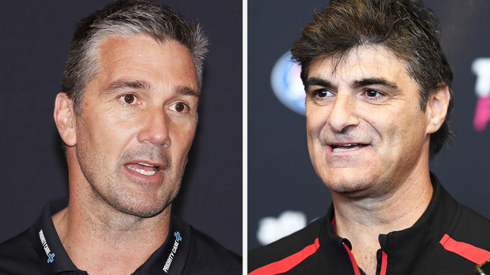 A 50-50 split image shows Stephen Silvagni on the left and Adrian Dodoro on the right.