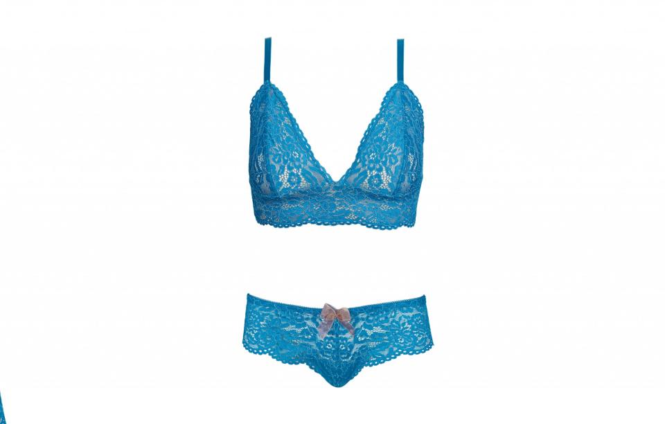 <p>Looking for the perfect lingerie to take away on holiday? Look no further than b.tempt’d’s new line of comfy yet beaut underwear sets. This blue lace duo is our current fave.<br><a rel="nofollow noopener" href="http://www.btemptd.co.uk/lingerie/ciaobella/aw2017/bralette.aspx?colour=blue%20sapphire" target="_blank" data-ylk="slk:b.tempt’d, £52;elm:context_link;itc:0;sec:content-canvas" class="link "><i>b.tempt’d, £52</i></a> </p>