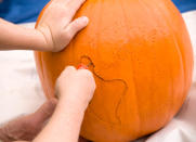 <body> <p>The uneven surface of a pumpkin poses a challenge to any carver trying to follow a stenciled design. Smooth out the process with three simple materials: tape, thumbtacks, and baby powder. Use tape to <a rel="nofollow noopener" href=" http://www.bobvila.com/slideshow/personalize-your-home-with-10-foolproof-stencil-projects-48101#.V-MCcZMrIcg?bv=yahoo" target="_blank" data-ylk="slk:attach your stencil;elm:context_link;itc:0;sec:content-canvas" class="link ">attach your stencil</a> to the pumpkin, and then poke tiny holes along the outlines with pins or thumbtacks. Remove the stencil and sprinkle baby powder over the pumpkin’s surface. The white powder will fill in the tiny holes, making them easier to see while carving. </p> <p><strong>Related: <a rel="nofollow noopener" href=" http://www.bobvila.com/slideshow/29-bewitching-ways-to-decorate-a-pumpkin-49414#.V-MCJpMrIcg?bv=yahoo" target="_blank" data-ylk="slk:29 Bewitching Ways to Decorate a Pumpkin;elm:context_link;itc:0;sec:content-canvas" class="link ">29 Bewitching Ways to Decorate a Pumpkin</a> </strong> </p> </body>