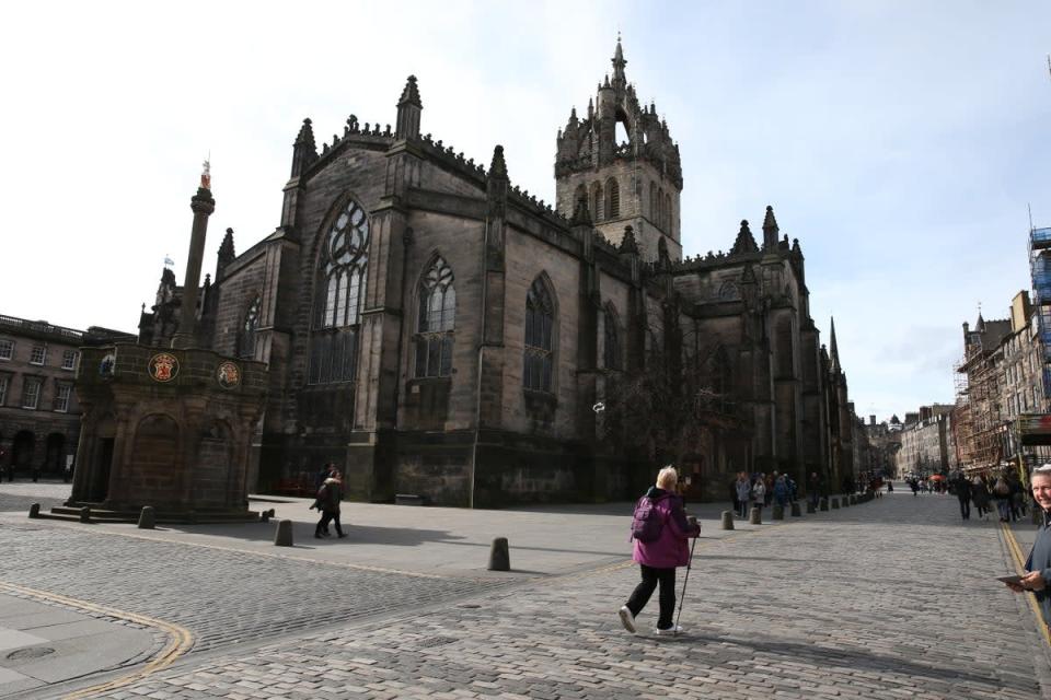The Queen’s body is expected to lie in rest at St Giles’ Cathedral in Edinburgh. (Andrew Milligan/PA)