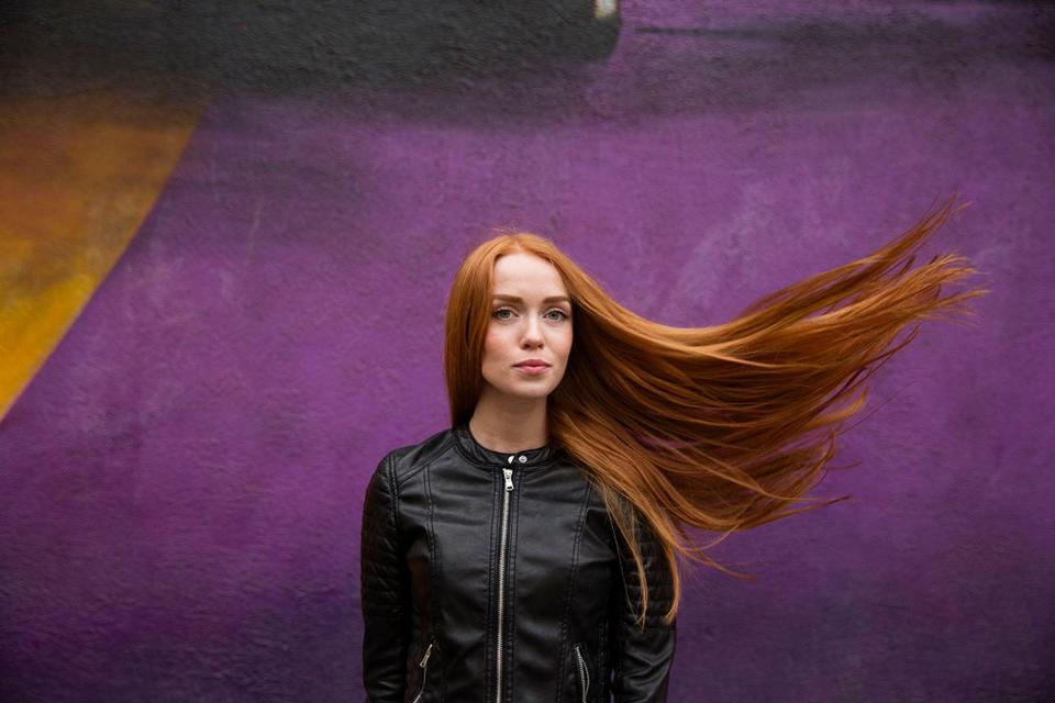 A redheaded model named Marina from Moscow, Russia.