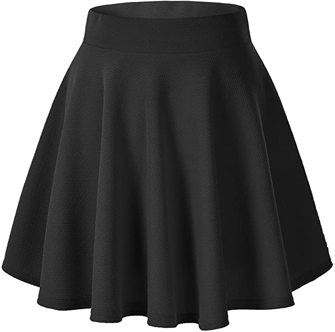 Urban CoCo Women's Basic Flared Casual Mini Skate Skirt 