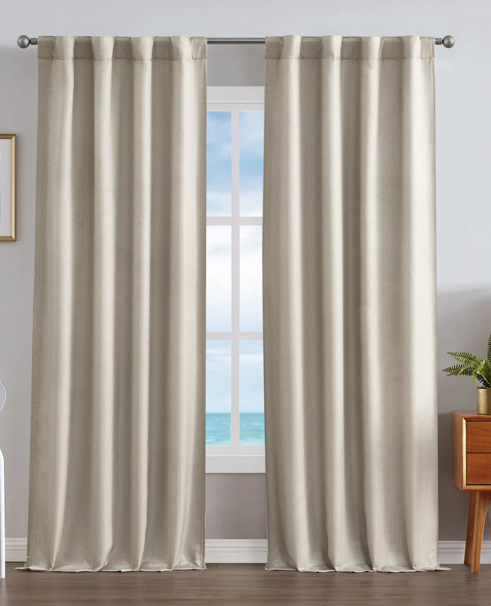 Nautica Virginia Ultimate Blackout Back Tab Window Curtain Panel Set, 38