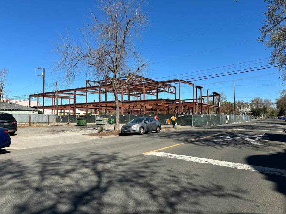 A new live entertainment venue is under construction at 1800 24th St. in midtown Sacramento on Wednesday, March 20, 2024. Channel 24 will open in early 2025 with music concerts.