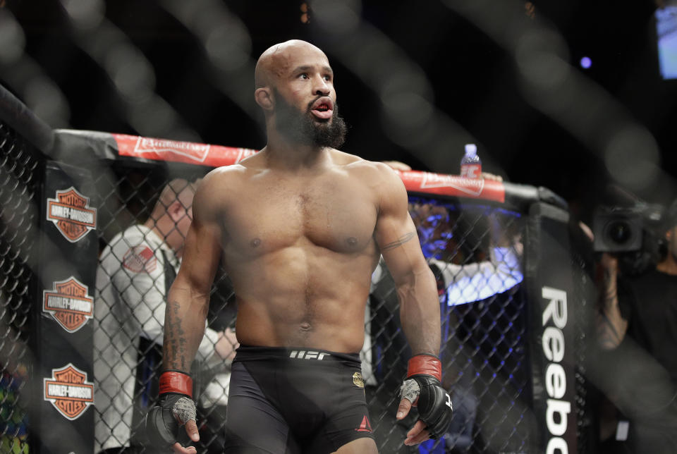 Demetrious Johnson made UFC history on Saturday night at UFC 216. (AP)