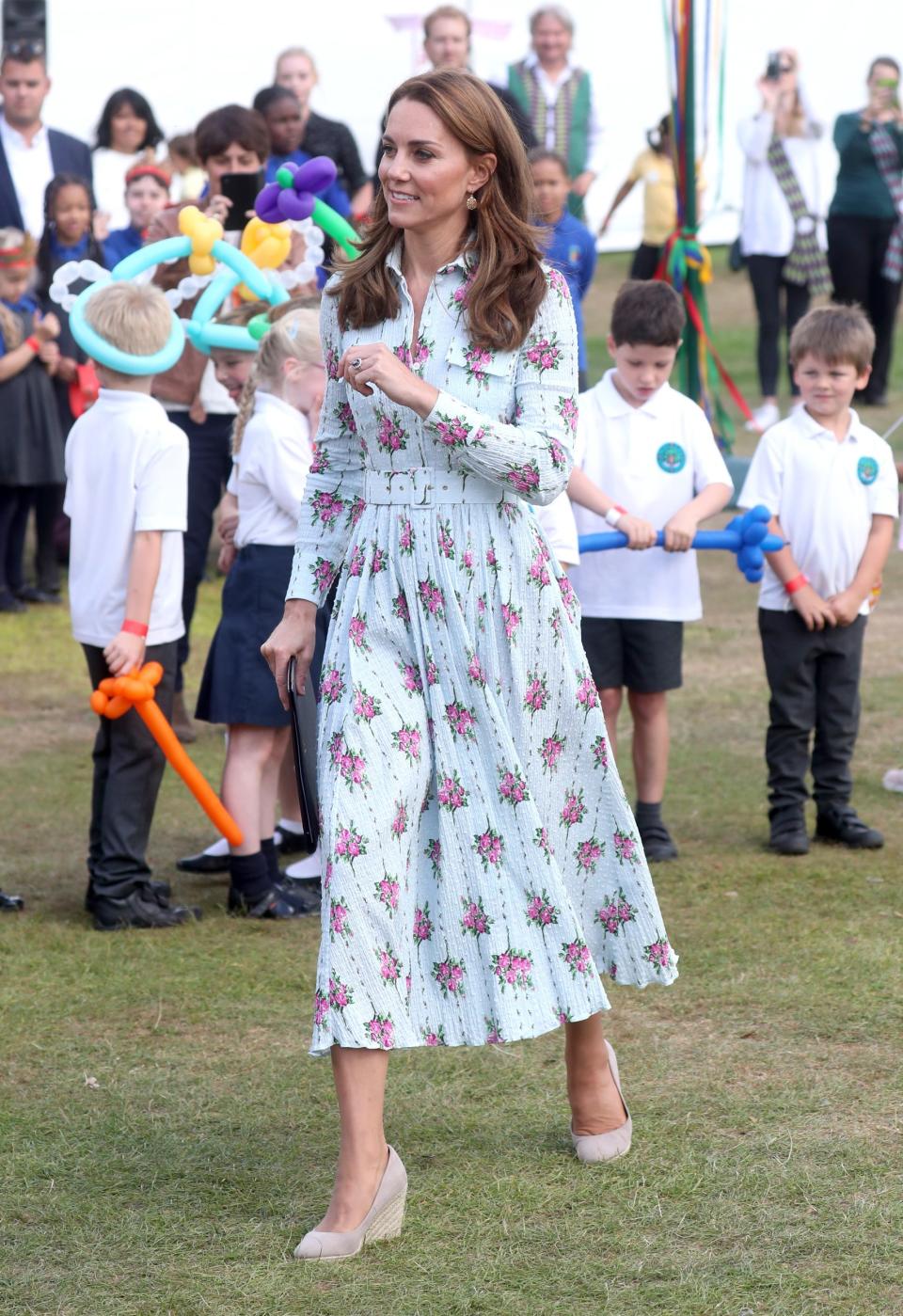 The Duchess wearing the Emilia Wickstead dress last summer (Getty Images)