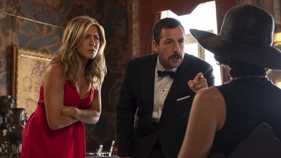 Jennifer Aniston and Adam Sandler in Murder Mystery