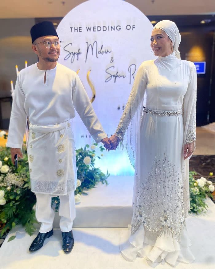 Syatilla Melvin and husband Shaheizy Sam at the wedding