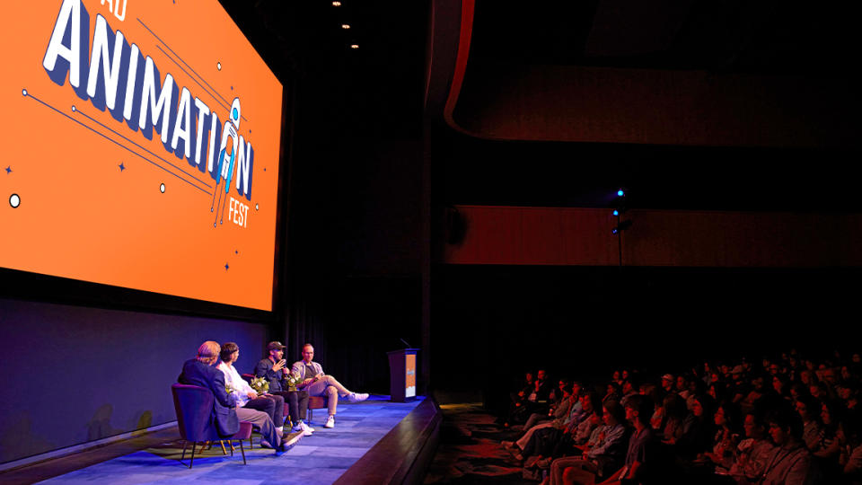 AI, AI art and filmmaking; four men on a stage at the SCAD Animation Fest in Atlanta