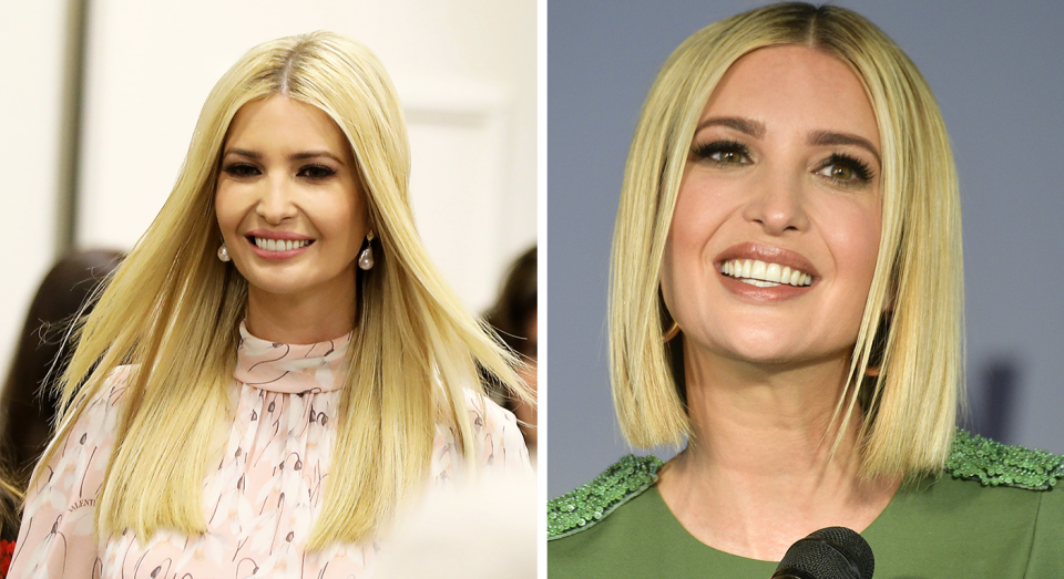 Ivanka's hair has had a dramatic makeover. [Photo: Getty 2019]