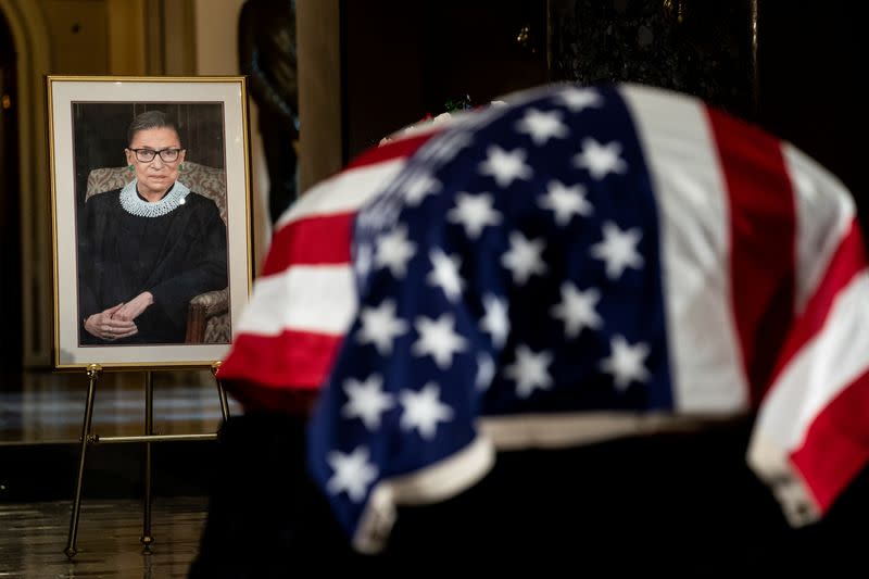Body of late Justice Ruth Bader Ginsburg lies in state at U.S. Capitol