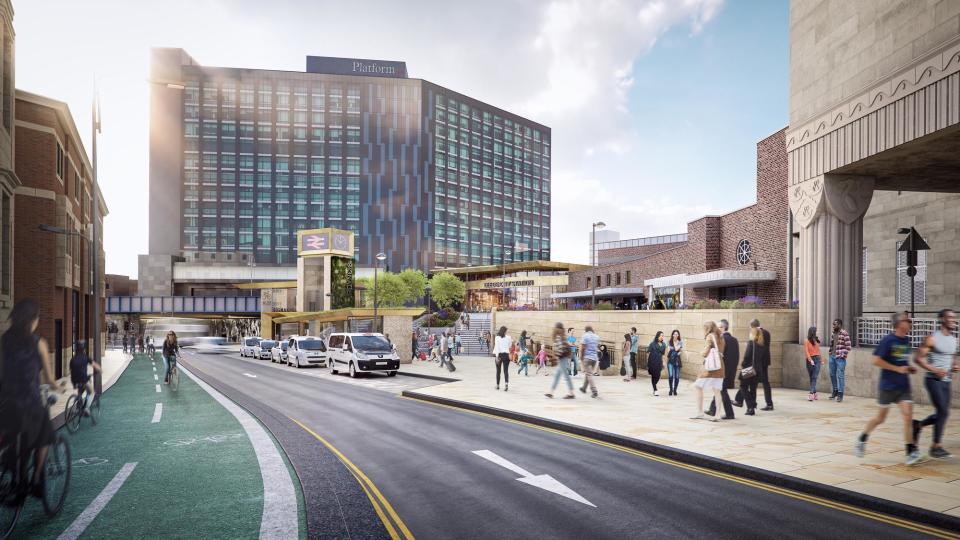 While not due to fully complete till 2025, the £46.1 million work to significantly improve the main entrance and surrounding areas of Leeds station is well underway. This has seen the station's taxi rank moved to Princes Square with New Station Street now closed to all traffic. (Photo: LCC)