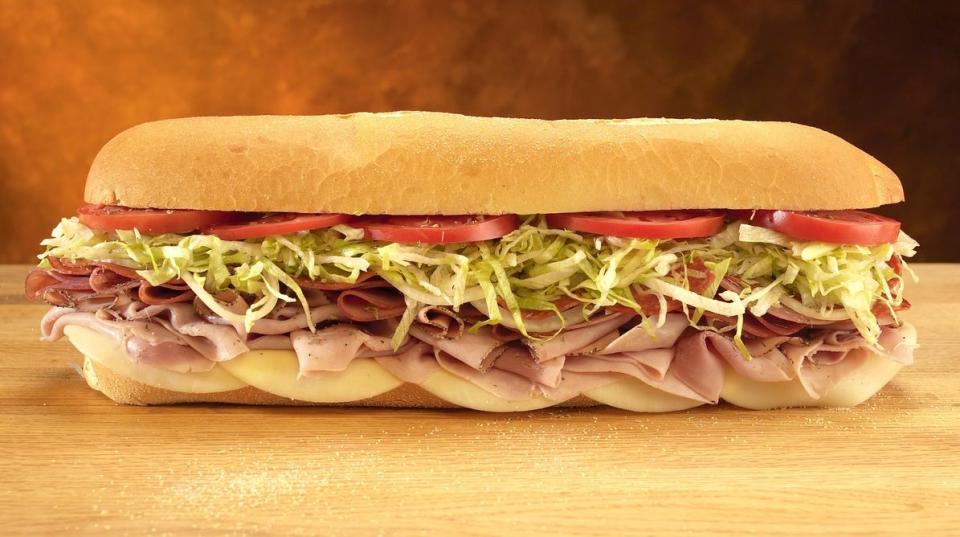 Jersey Mike’s meats and cheeses are sliced on the spot and subs are made on store baked bread.