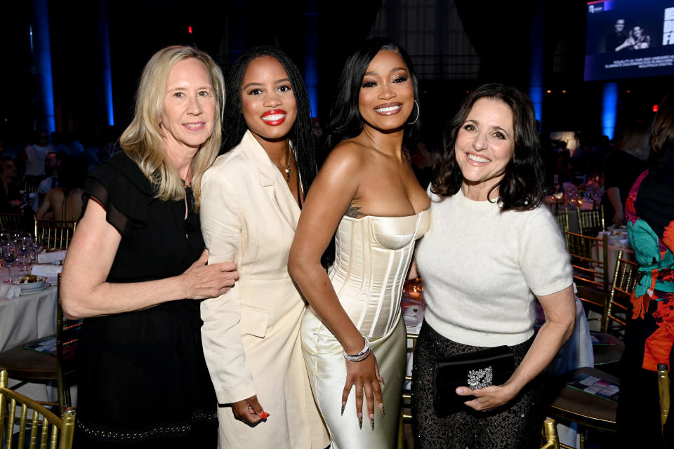 Paula Kaplan, Lenoria Addison, Keke Palmer and Julia Louis-Dreyfus attend the 28th Annual Webby Award