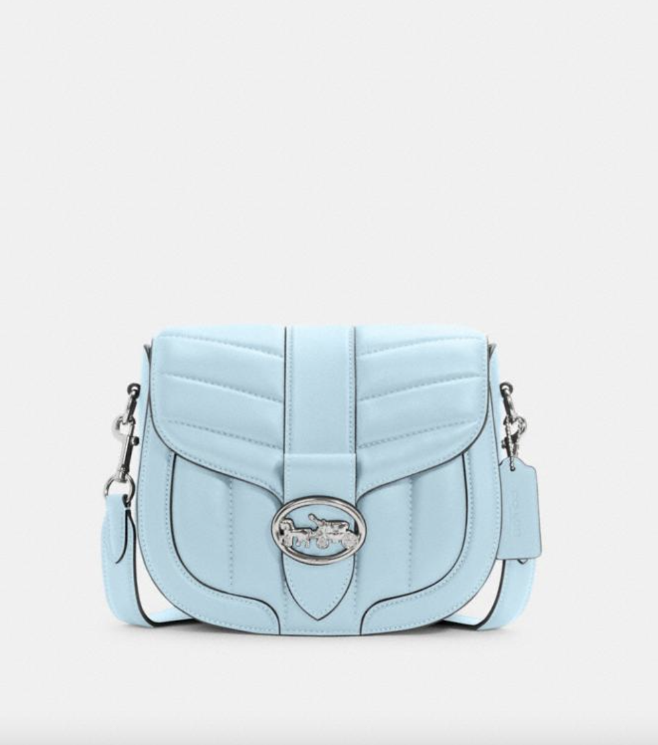 Georgie Saddle Bag in Waterfall (Photo via Coach Outlet)