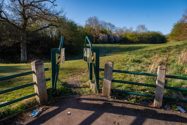 The park in Kings Norton, West Midlands, where the newborn was found (swns)