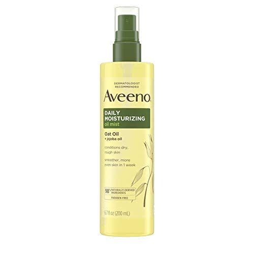 5) Aveeno Daily Moisturizing Dry Body Oil Mist with Oat and Jojoba Oil for Dry, Rough Sensitive Skin, Nourishing & Hypoallergenic Body Spray, Paraben-, Silicone- & Phthalate-Free, 6.7 fl. oz