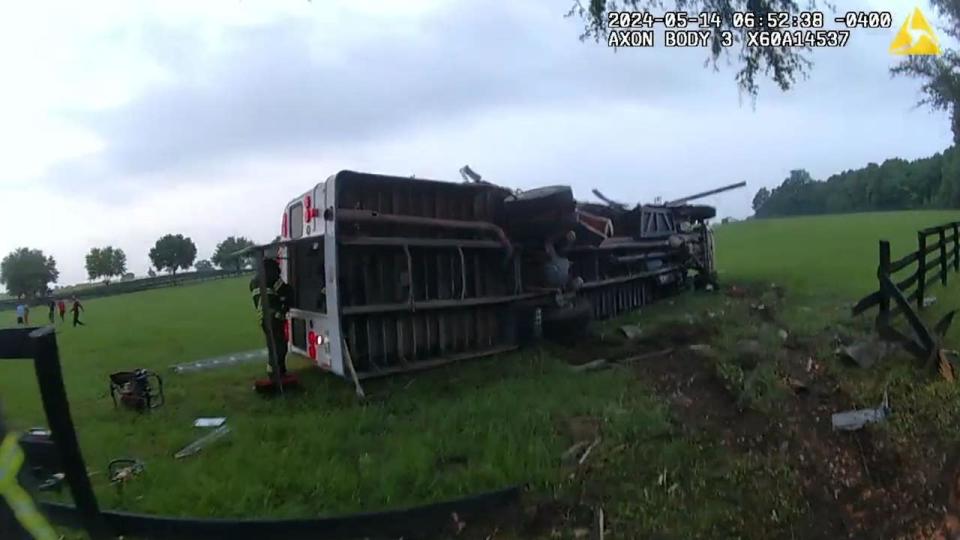 <div>The Marion County Sheriff's Office released body- and dash-cam video from the deadly migrant crash that left 8 dead. (Video: Marion County Sheriff's Office)</div>