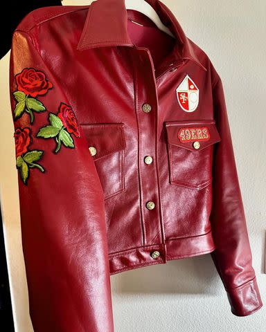 <p>Molly Dickson/Instagram</p> Lana Del Rey's custom jacket