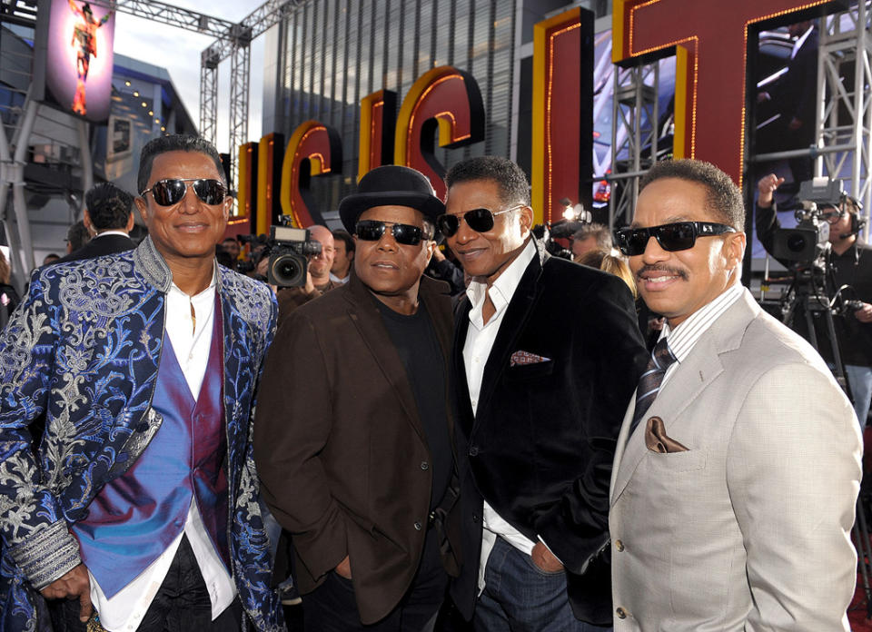 Michael Jackson's This It It LA Premiere 2009 Jermaine Jackson Tito Jackson Jackie Jackson Marlon Jackson