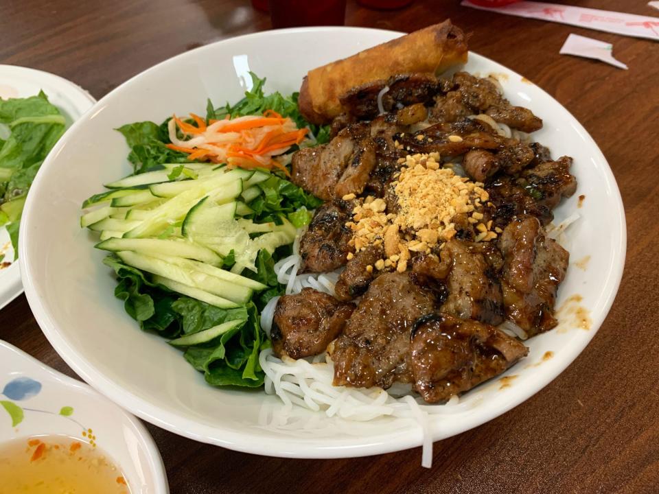 Bún thịt nướng is a go-to dish at Hue Gourmet.