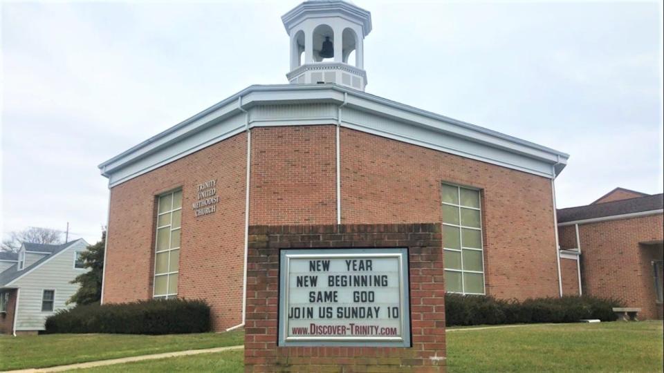 Trinity United Methodist Church at 351 North Delsea Drive, off Church Lane, in Clayton. PHOTO: Jan. 30, 2024.