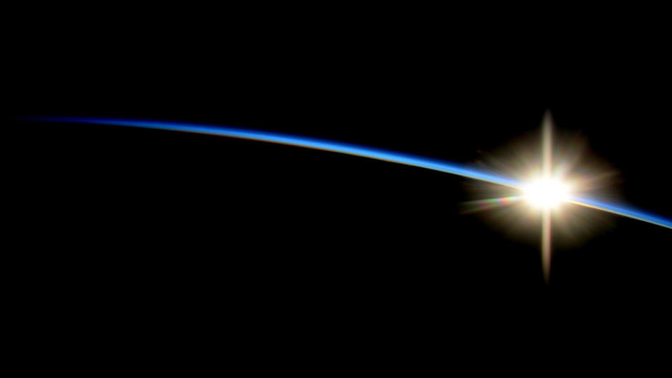 ISS astronaut Reid Wiseman tweeted this image of a <a href="http://www.nasa.gov/content/sunrise-from-the-international-space-station/#.VH9ki4e7njA" target="_blank">sunrise</a> on Oct. 29. Wiseman wrote, "Not every day is easy. Yesterday was a tough one. #sunrise"