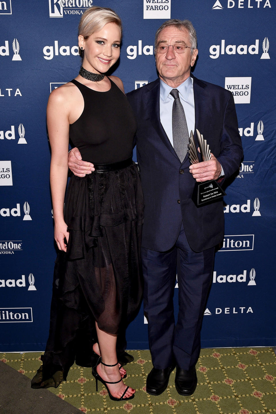 Jennifer Lawrence and Robert De Niro (Bryan Bedder / Getty Images)