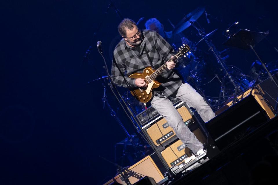 Vince Gill did double duty as The Eagles farewell tour visited PPG Paints Arena on Sunday.
