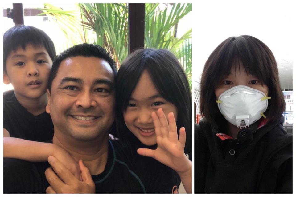 Qu Haiyan, 41, has not seen her husband Faisal Bushfield, 54, and their children Arden, 5, and Ariane, 6, since they were separated in Wuhan amid the coronavirus outbreak. PHOTO: Faisal Bushfield/Qu Haiyan