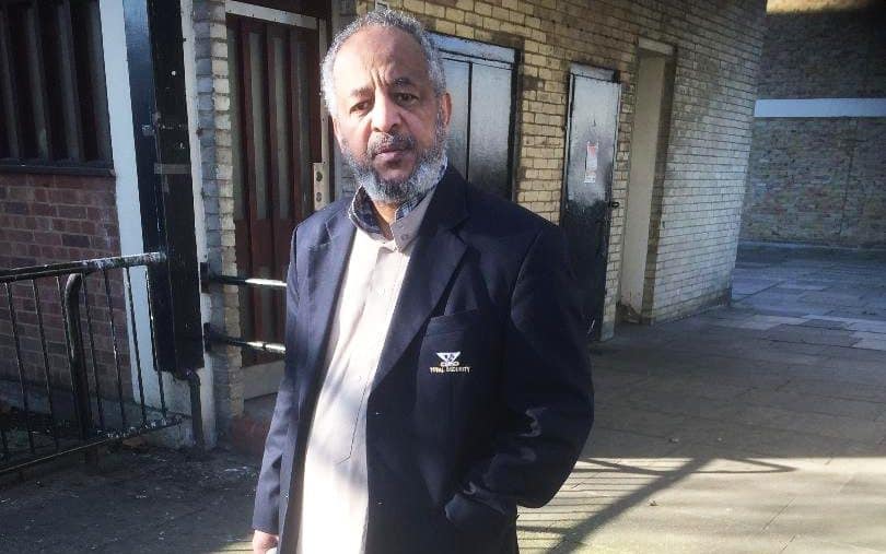 Hussen Abase - father of Amira Abase, pictured outside his home in East London - JULIAN SIMMONDS