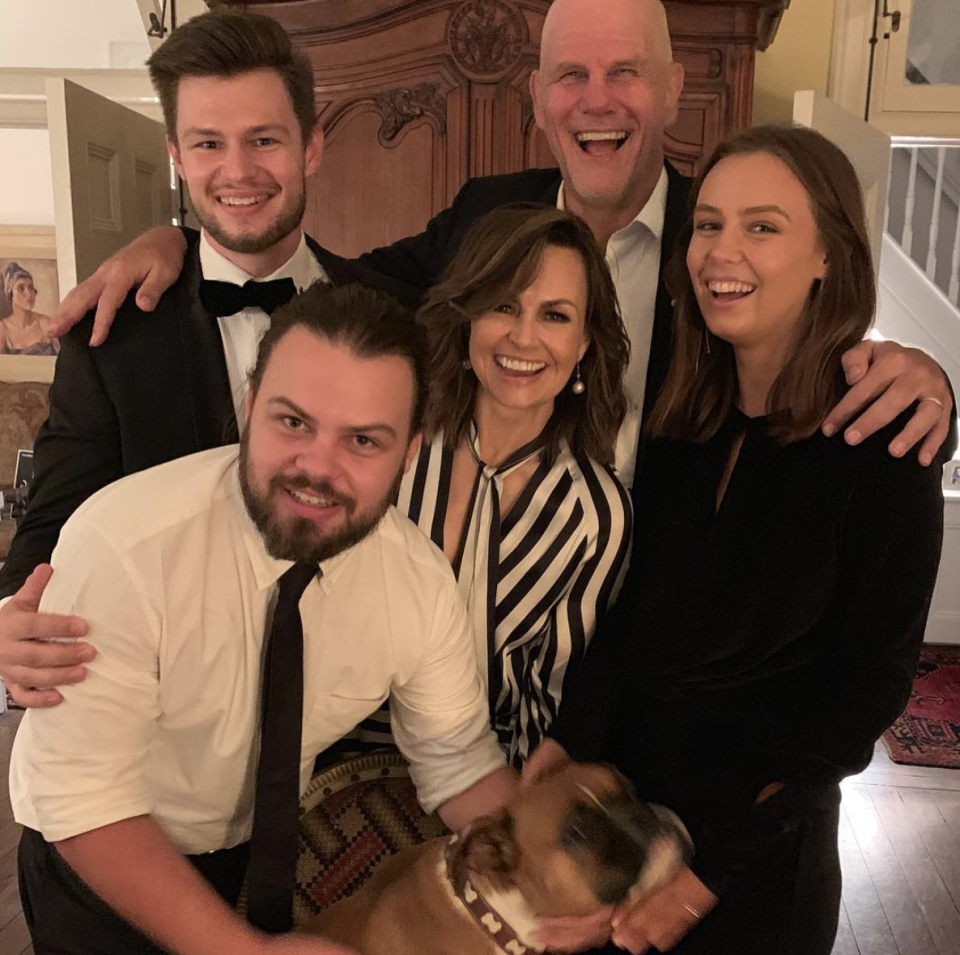 Lisa Wilkinson and her family; sons Louis and Jake, husband Peter FitzSimons and daughter Billi. Photo: Instagram/lisa_wilkinson.