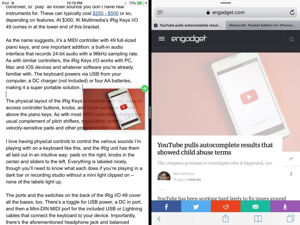 Google Docs, Slides and Sheets now feature drag-and-drop on iPad