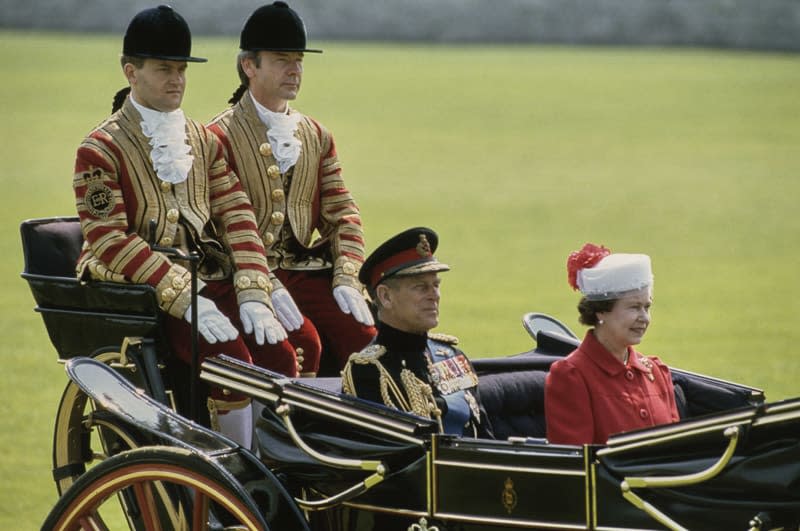 Paul Burrell con Isabel II y Felipe de Edimburgo