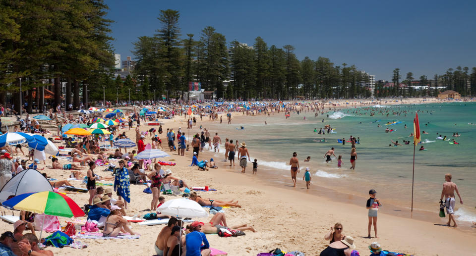 Intensa giornata estiva a Manly Beach.