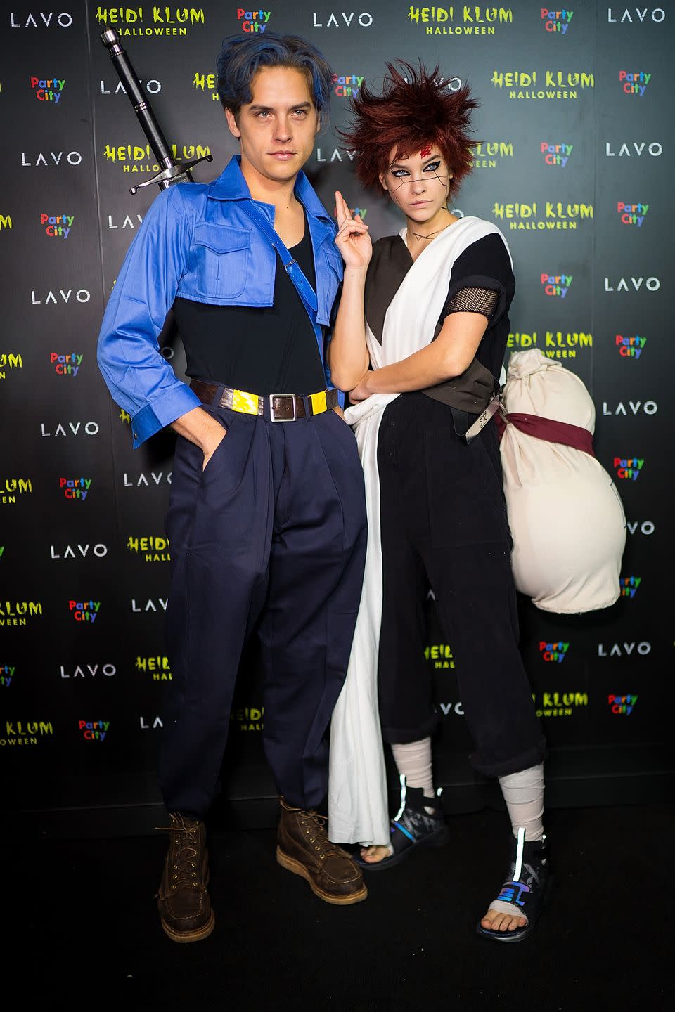 Dylan Sprouse and Barbara Palvin as Trunks and Gaara