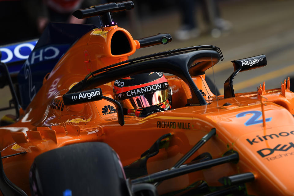 Orange appeal: Stoffel Vandoorne in McLaren’s striking 2018 offering, the MCL33. But will it last the distance?