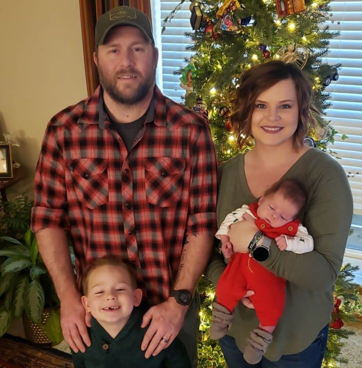 Tyler, Amelia, Lane, and baby Landry. Photo: Amelia Harrison.