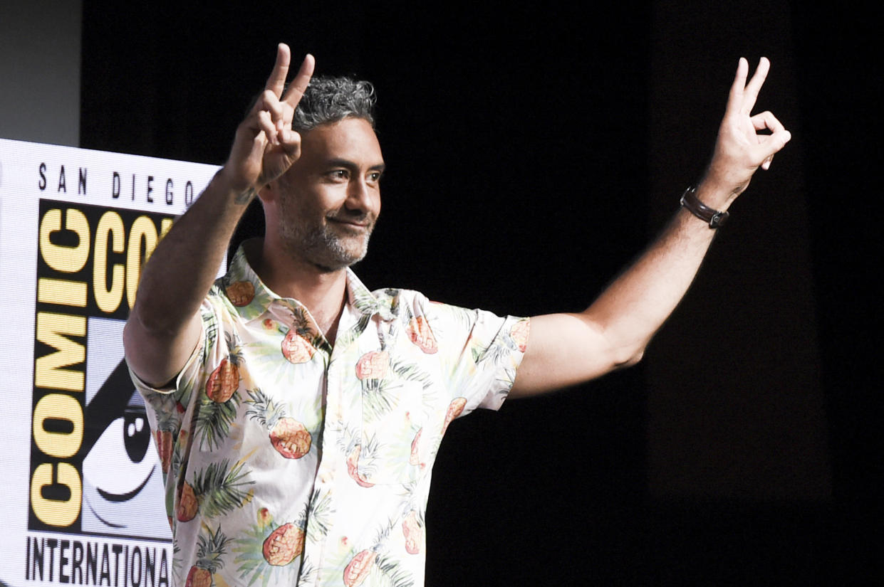Taika Waititi attends the “Marvel” panel on day 3 of Comic-Con International on Saturday, July 22, 2017, in San Diego. (Photo by Richard Shotwell/Invision/AP)