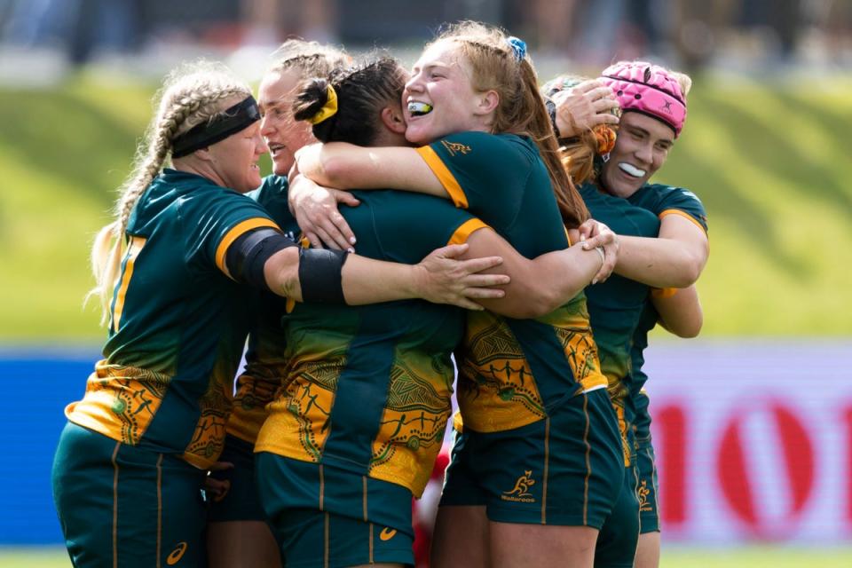 Australia’s success leaves Wales, who picked up a losing bonus point, in third place in the pool standings (PA)