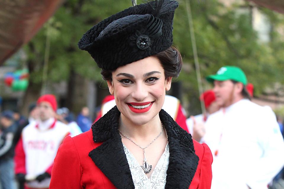 Lea Michele performs "Don't Rain on My Parade" from her Broadway Show "Funny Girl" at the Macy's Thanksgiving Day Parade