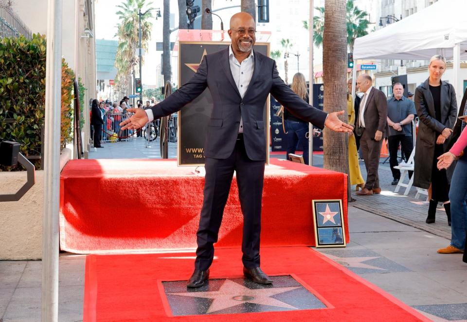 PHOTO: Darius Rucker attends the ceremony honoring Darius Rucker with a Star on the Hollywood Walk of Fame on Dec. 04, 2023 in Hollywood, Calif. (Kevin Winter/Getty Images)