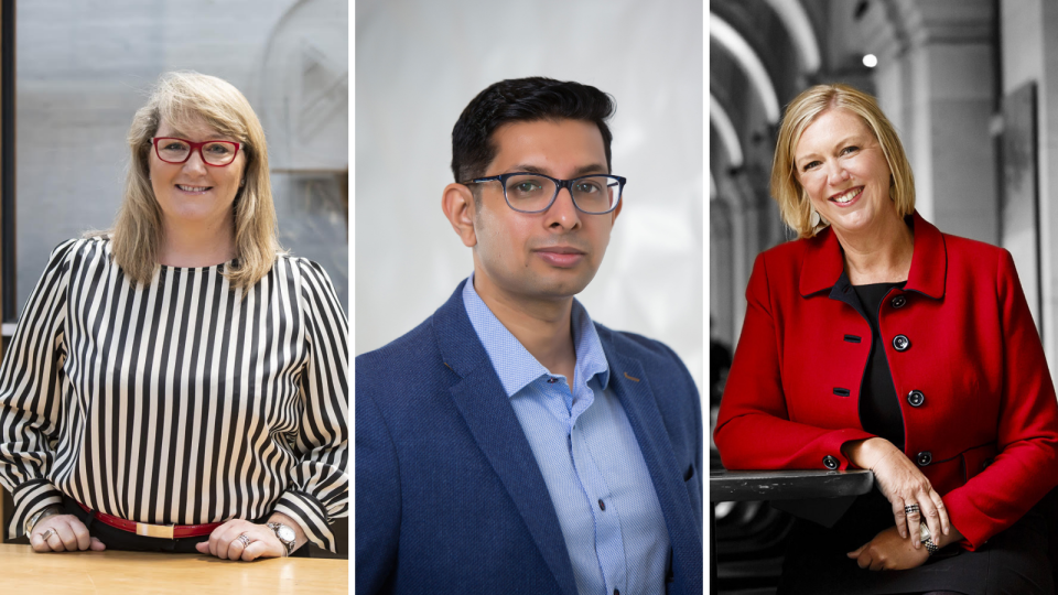 Left: Social media marketing software company ShareRoot CEO Michelle Gallaher; Centre: LinkedIn Australia & New Zealand careers expert Shiva Kumar; Right: Leadership development expert and executive coach Michelle Sales. (Source: Supplied, MichelleSales.com)