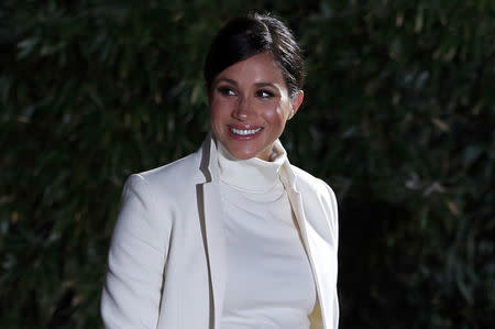 Meghan, Duchess of Sussex, arrives at the Natural History Museum in London, Britain February 12, 2019. REUTERS/Hannah McKay