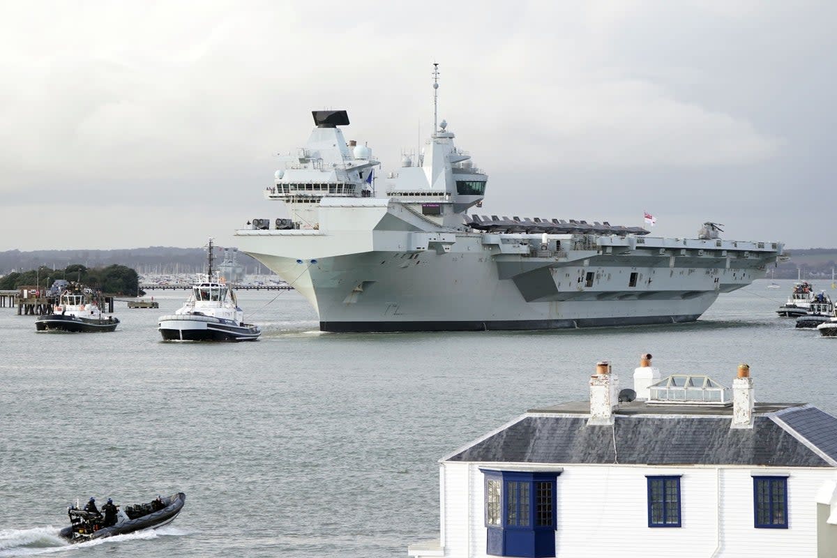 HMS Queen Elizabeth has been beset with problems (PA Wire)