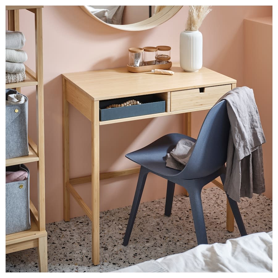 <p><a href="https://www.ikea.com/us/en/p/nordkisa-dressing-table-bamboo-20439472/" rel="nofollow noopener" target="_blank" data-ylk="slk:Shop Now;elm:context_link;itc:0;sec:content-canvas" class="link rapid-noclick-resp">Shop Now</a></p><p>NORDKISA Dressing table</p><p>ikea.com</p><p>$149.99</p>