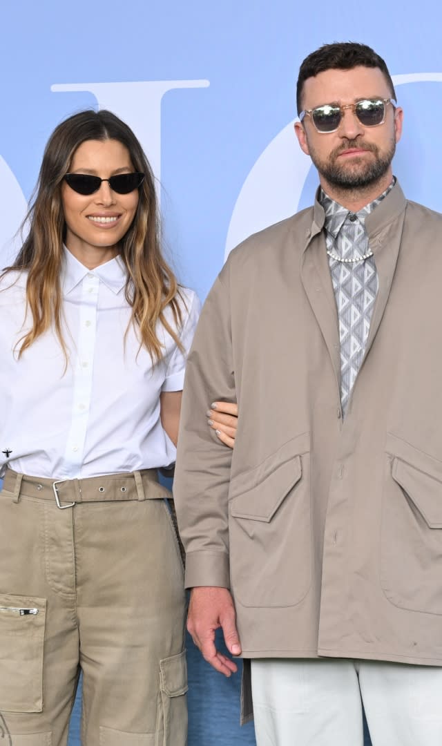 Paris SS 2020 Street Style: Justin Timberlake and Jessica Biel