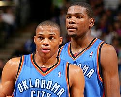 Russell Westbrook and Kevin Durant helped guide the Thunder to 50 wins, 27 more than last season