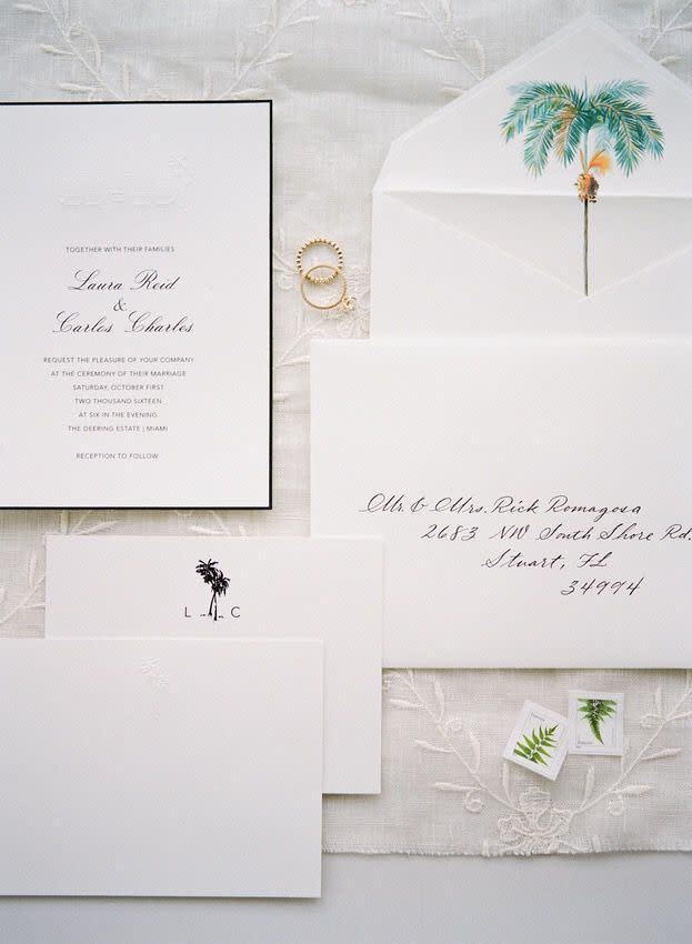 4) Set the tone with simple stationery.
