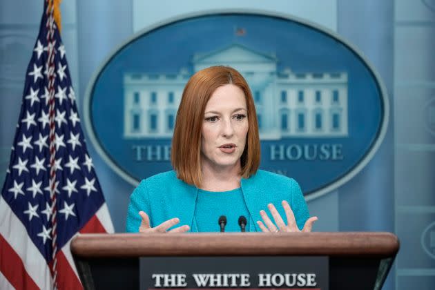 White House press secretary Jen Psaki addressed the national baby formula shortage during Monday's daily press briefing at the White House. (Photo: Drew Angerer via Getty Images)